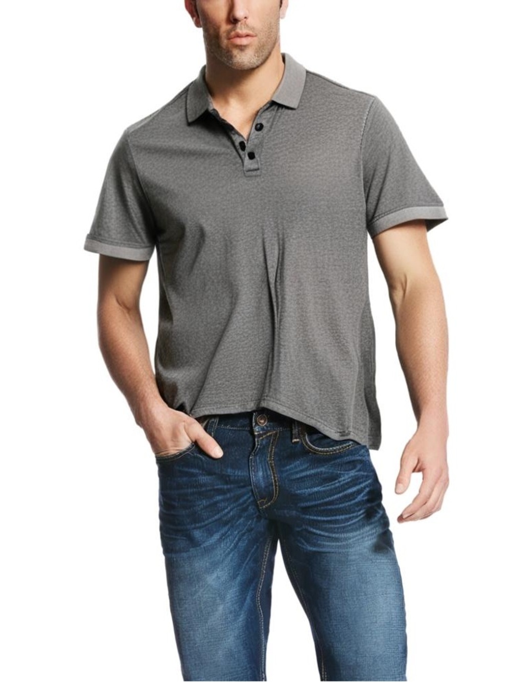 Nordstrom men’s shop gray cotton polo
